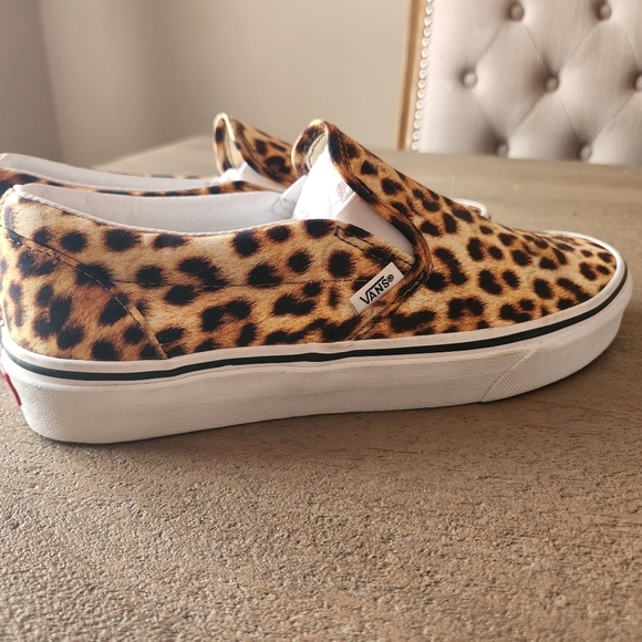 Vans Asher Deluxe Ultra Cush Slip-On Sneaker unisex men 8 women 9.5 cheetah tan - Picture 4 of 11